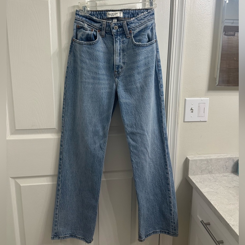 Abercrombie & Fitch Light Blue High Rise Jeans